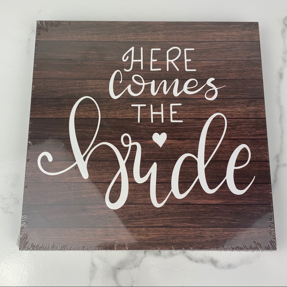$5 Final Sale! “Here Comes The Bride” Wooden Wedding Sign